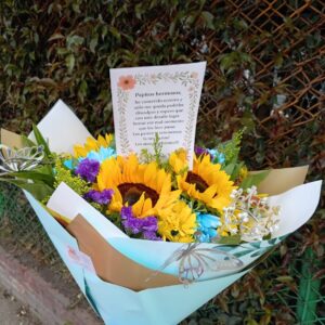 Bouquet de girasoles y flores variedad